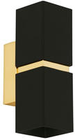 EGLO 95373, EGLO PASSA Wandleuchte, schwarz, gold