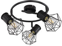 Globo Lighting 540173, Globo Lighting Priska Deckenlampe 3x40 W schwarz 54017-3