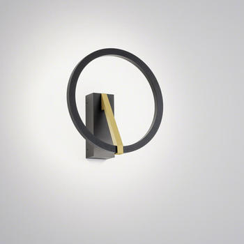 Helestra LED Wandleuchte Elara in Schwarz-matt und Gold 9W 660lm schwarz