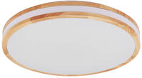 Lindby - Deckenlampe 'emiva' Aus Holz Dimmbar Mit Fernbedienung F&uuml;r Wohnzimmer &