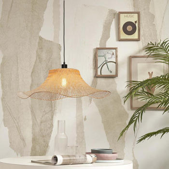 Good&Mojo Pendelleuchte Ibiza in Natur E27 650mm braun