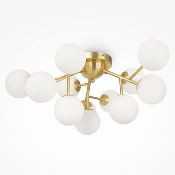 Maytoni Deckenleuchte Dallas in Gold und Weiß G9 12-flammig gold / messing