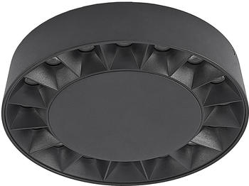 Lucande Kelissa LED-Bad-Deckenlampe, rund, schwarz