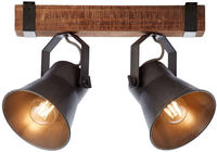 Brilliant Deckenstrahler "Plow" E27 1 Stk. Spotbalken 2flg schwarz stahl