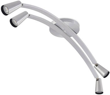 Lucande Velanoris Deckenlampe, 4-fl. alu gebürstet