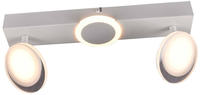 Brilliant Deckenstrahler "Meriza" 1 Stk. Warmwei&szlig; LED Spotbalken 2flg wei&szlig;