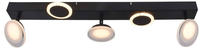 Brilliant Deckenstrahler "Meriza" 1 Stk. Warmwei&szlig; LED Spotbalken 3flg schwarz