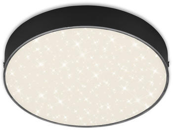 Briloner LED-Deckenleuchte Flame Star, Ø 21,2 cm, schwarz