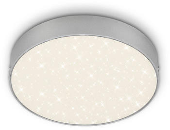 Briloner LED-Deckenleuchte Flame Star, Ø 21,2 cm, silber
