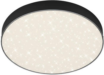 Briloner LED-Deckenleuchte Flame Star, Ø 28,7 cm, schwarz