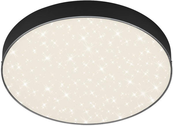 Briloner LED-Deckenleuchte Flame Star, Ø 28,7 cm, schwarz