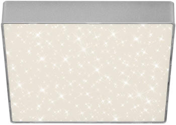Briloner LED-Deckenlampe Flame Star, 21,2 x 21,2 cm silber