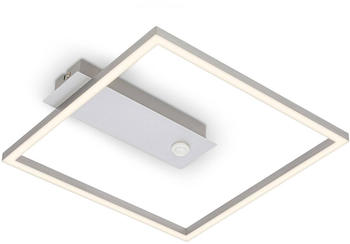 Briloner LED-Sensor-Deckenleuchte Nici quadratisch alu