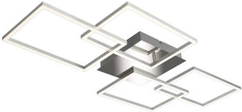 Briloner LED-Deckenlampe Frame 4 Quadrate chrom 95 x 47 cm