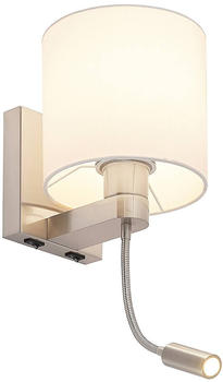 Lucande Wandleuchte Brinja mit LED-Flexarm weiß