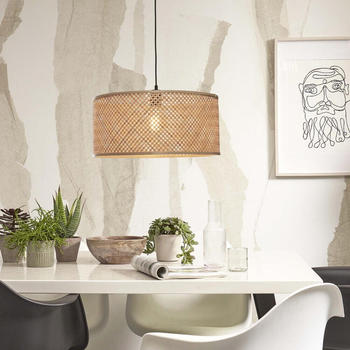 Good&Mojo Pendelleuchte Java in Natur E27 braun