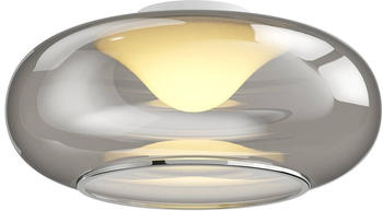 Lucande Glas-LED-Deckenlampe Mijo in Rauchgrau
