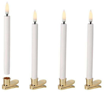 Uyuni Spitzkerzen Mini LED Nordic White 4 pcs w/clips 1,3 x 13 cm (UL-TA-NW01312-4CP)
