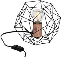 Brilliant Tischleuchte "Synergy" E27 1 Stk. Tischlampe schwarz/kupfer