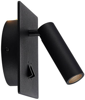 Lucande Magya LED-Wandleuchte schwarz 2-fl. quadr.