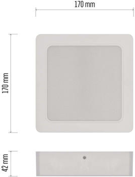 EMOS LED Deckenleuchte LED/18W/230V 17x17 cm weiß