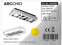 Arcchio - Deckenlampe 'ronka' Aus Aluminium F&uuml;r Wohnzimmer & Esszimmer Von