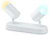 WIZ Smarter LED 2-flammiger Deckenstrahler Imageo in Weiß WLAN/Wi-Fi Tunable White