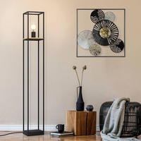 EGLO Stehlampe "LIBERTAD Stehlampe, Stahl und Holz, IP20, E27, Wohnzimmerlampe,