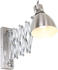 Steinhauer Wandleuchte Spring Silber/Weiß E27 beweglich silber
