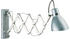 Steinhauer Wandleuchte Spring Silber/Weiß E27 beweglich silber