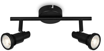 Briloner LED-Deckenspot Flamo IP44 2-flg justierbar schwarz