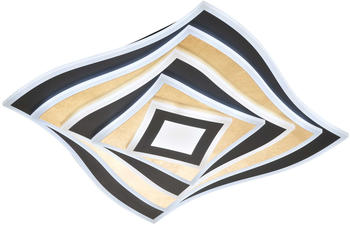 Fischer & Honsel LED Deckenleuchte Hero 50x50cm Blattgold sandschwarz (21426)