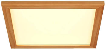 Lucande Joren LED-Deckenleuchte eckig Holz 42 cm