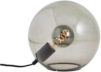 Brilliant Glas-Tischlampe Belado schwarz/rauchgrau glatt