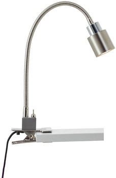Brilliant Klemm-Tischleuchte Andres flexibler Hals nickel