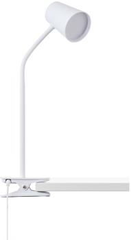 Brilliant LED-Klemm-Tischleuchte Adda weiß 3-stufig dimmbar F