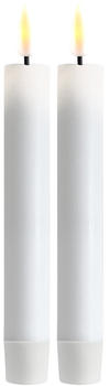 Deluxe Homeart LED Stabkerze 15 cm weiß (2-teilig)