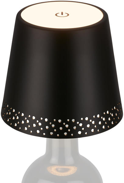 Briloner LED Flaschenlicht DxH 11x9 cm schwarz