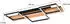 Trio LED Deckenleuchte Holzlampe Natur & Metall schwarz (622910332)