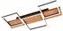Trio LED Deckenleuchte Holzlampe Natur & Metall schwarz (622910332)