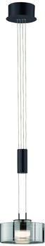 Fischer & Honsel Lavin LED Pendelleuchte 8,6W warmweiss dimmbar Glas rauchfarben sandschwarz 61094