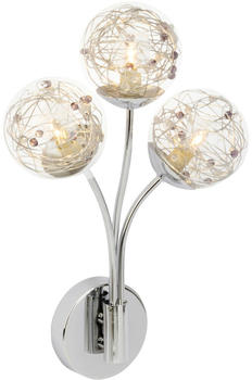 Brilliant Wandleuchte Joya in Chrom G9 3-flammig silber