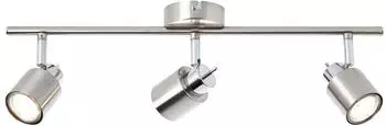 Brilliant Deckenleuchte Andres in Nickel und Chrom GU10 3-flammig silber