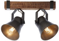 Brilliant Deckenstrahler "Decca" E27 1 Stk. Spotbalken 2flg schwarz stahl