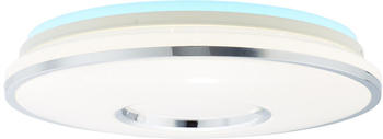 Brilliant LED Deckenleuchte Visitation in Weiß und Silber 32W 3200lm weiß