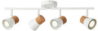 Brilliant Deckenstrahler "Moka" GU10 1 Stk. Spotrohr 4flg wei&szlig; matt/braun