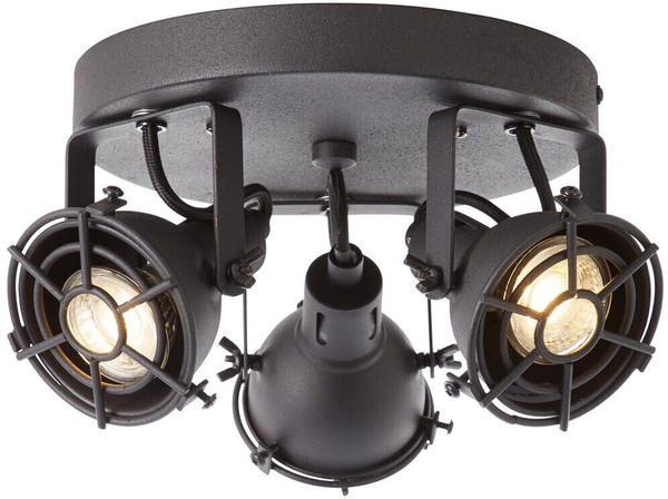 Brilliant LED Deckenleuchte Jesper in Schwarz 3x 5W 1035lm GU10 3-flammig schwarz