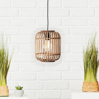 Brilliant Pendelleuchte "Woodrow" E27 1 Stk. Bambus Lampe im Boho Stil, 130 x...