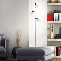 Brilliant Stehlampe "Blacky" E14 1 Stk. 3flg schwarz matt