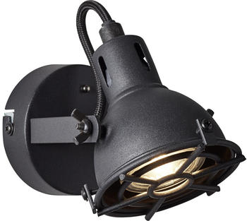 Brilliant LED Wandleuchte Jesper in Schwarz 5W 345lm GU10 schwarz